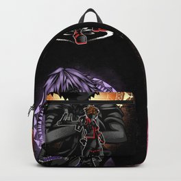 Kingdom Hearts Heart Backpack | Adventure, Grid, Dark, Riku, White, Hearts, Kairi, Pattern, Keyblade, Ventus 