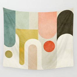 geometry abstract pastel Wall Tapestry