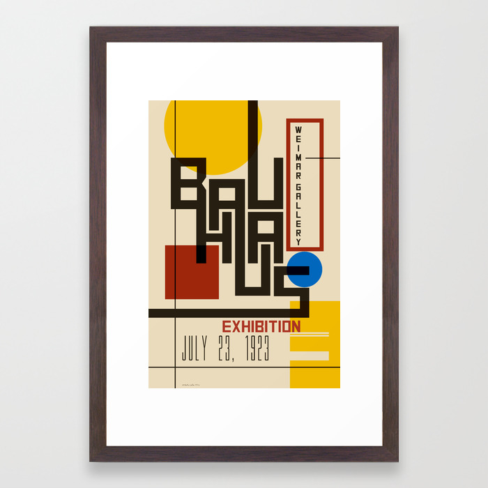 Bauhaus Poster I Gerahmter Kunstdruck Von Bltv Society6