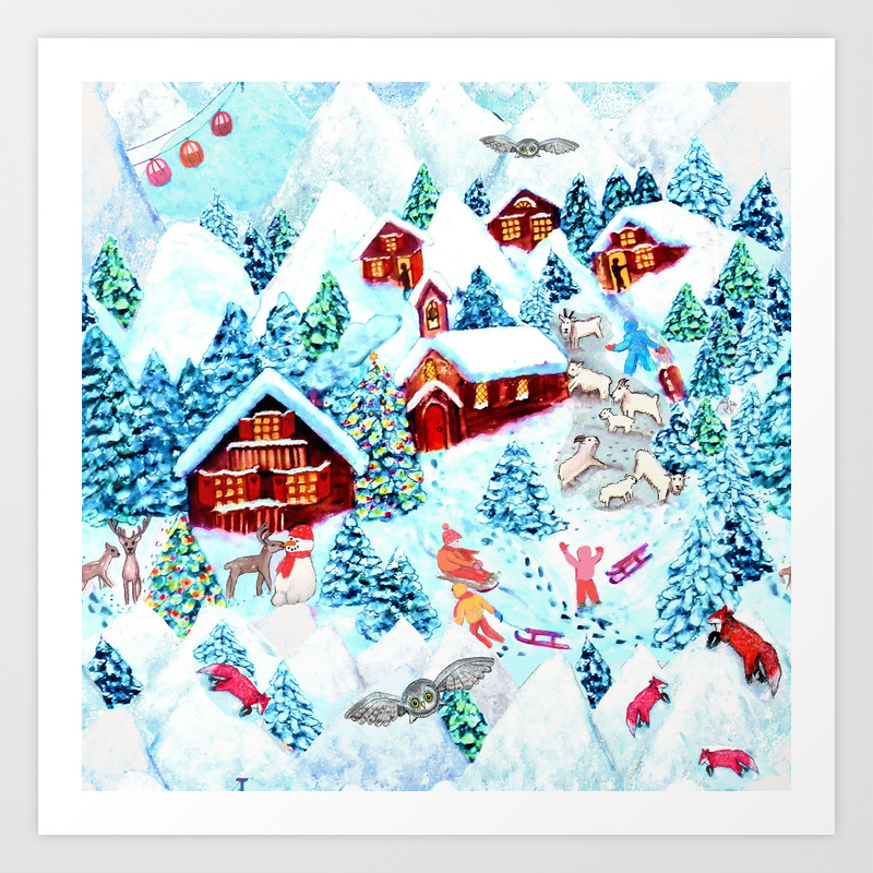 Swiss Village In The Snow Log Cabins Snow Days Alpine