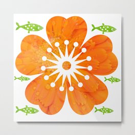 blazing flower Metal Print | Flower, Pompous, Cool, Stylish, Exclusive, Fish, Deluxe, Nice, Posh, Pretty 
