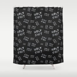 Holy shit written duct tape Shower Curtain