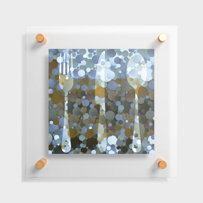 Colorful Modern Kitchen Art - Spoon Floating Acrylic Print