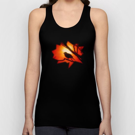 Blackbird in the morning light Unisex Tank Top