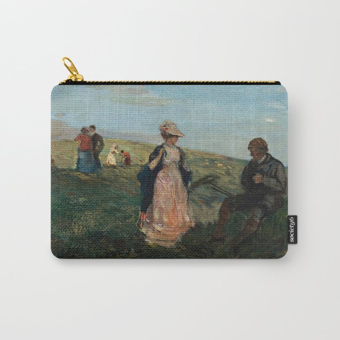  vintage landscape with victorian figures painting -  charles conder Carry-All Pouch