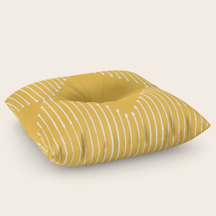 Geo / Yellow Floor Pillow by summersunhomeart Society6