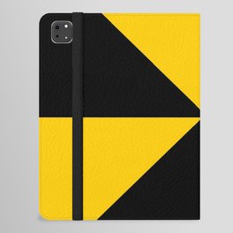 Wild abstraction 53 Black and yellow iPad Folio Case