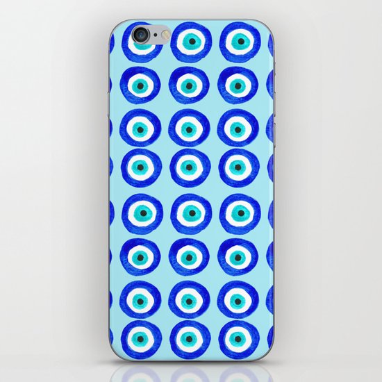 Evil Eye Talisman - on turquoise iPhone & iPod Skin