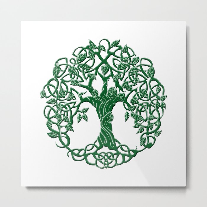 Tree of life green Metal Print
