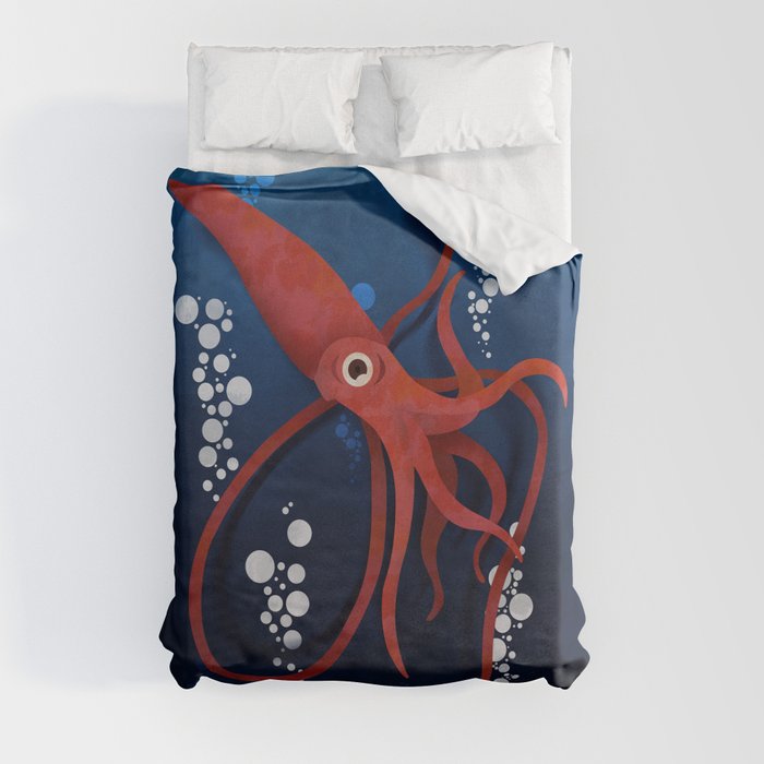 Giant Squid  Duvet Cover