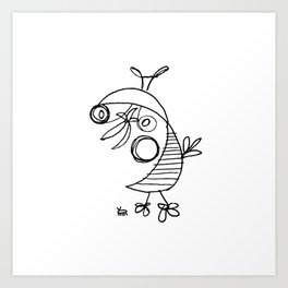 bird doodle Art Print