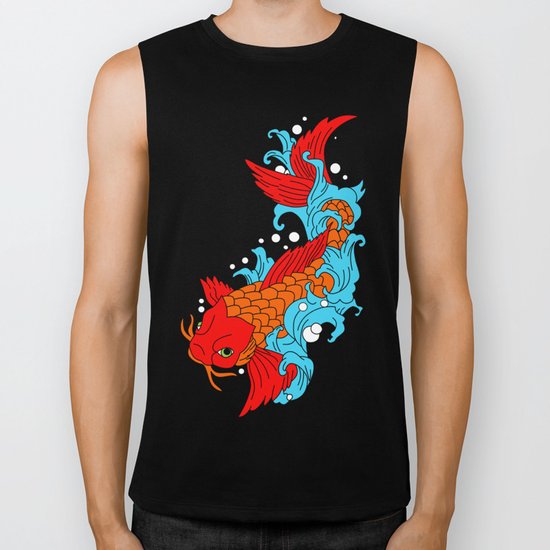 gold fish Biker Tank