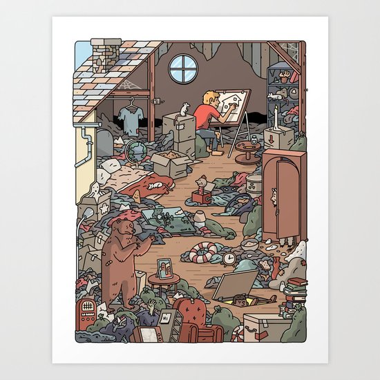 Artist in the Attic Art Print
