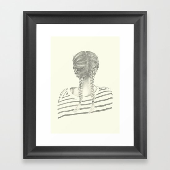 French braids 01 Framed Art Print