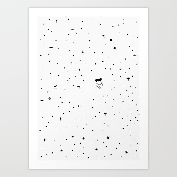 The universe - white Art Print
