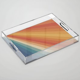 Retro 70s Sunrays Acrylic Tray