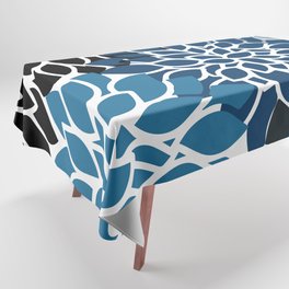 Blue Floral Design Pattern Tablecloth
