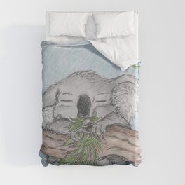 Sleepy Koala Duvet Cover