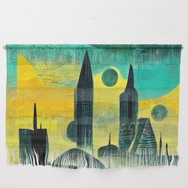 Abstract Futuristic Cityscape Wall Hanging