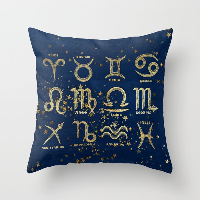 Zodiac throw shop pillows
