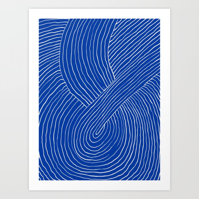 Strokes 01: Chathams Blue Edition  Art Print