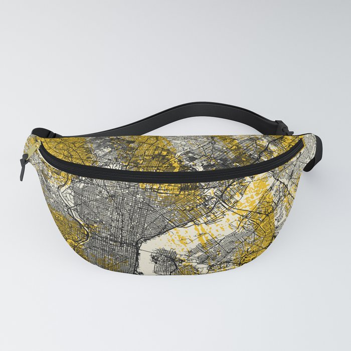 Philadelphia USA - City Map - Authentic Map Drawing Fanny Pack