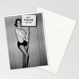 NOT YOUR BITCH, Vintage Woman Stationery Card