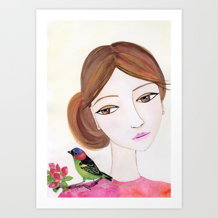 Bird love Art Print