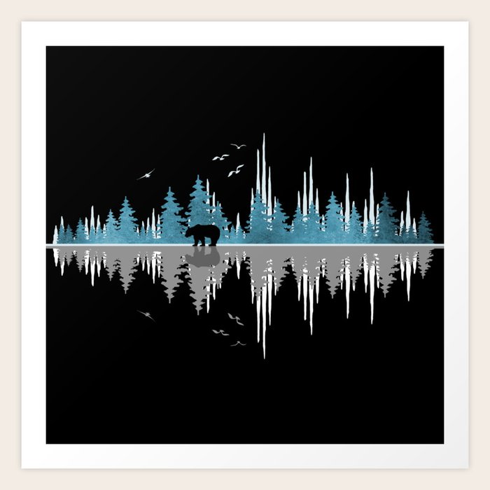 The Sounds Of Nature - Music Sound Wave Art Print by Gypsy Queen