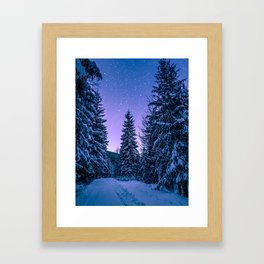 Chilly Conifers Framed Art Print