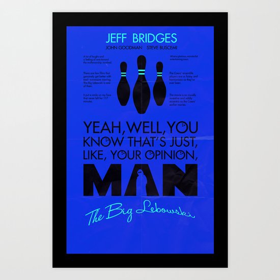 The Big Lebowski Poster - Minimalist Poster Art Print
