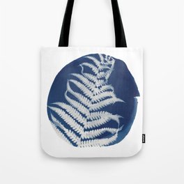 Jackie Partridge Art - Fern Leaf-Cyanotype  Tote Bag