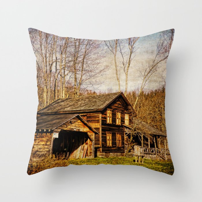 John Burroughs Woodchuck Lodge Throw Pillow