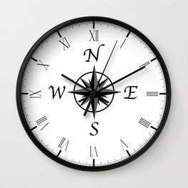 Compass Arrows Wall Clock