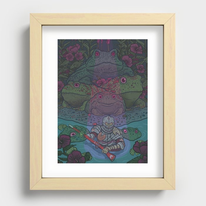 Frog Knight Recessed Framed Print