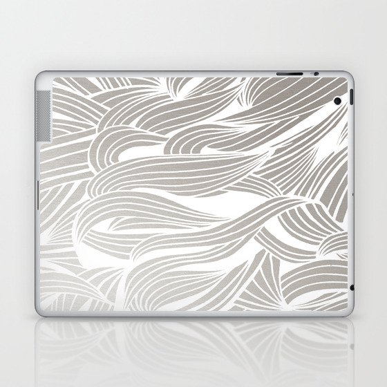 Silver & White Laptop & iPad Skin