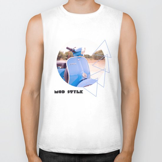 Mod Style in Blue Biker Tank