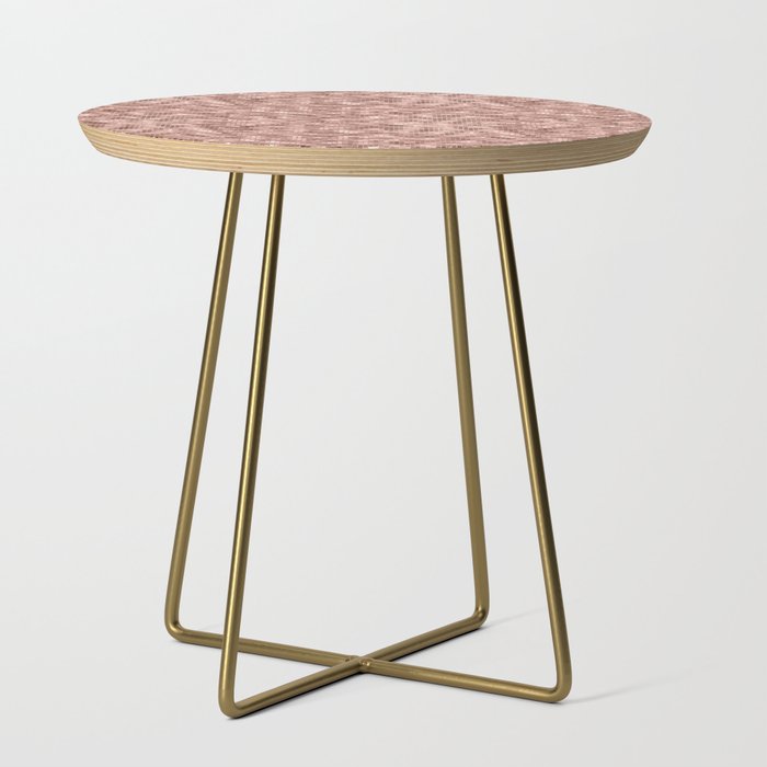 Luxury Rose Gold Sparkle Pattern Side Table