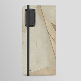 Scattered stained vintage paper sheets Android Wallet Case