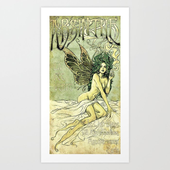 Absinthe Green Fairy Art Print