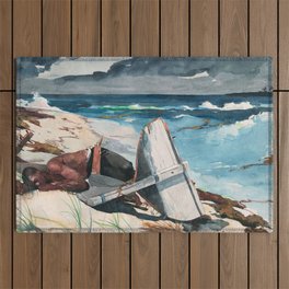African American Masterpiece, After the Storm landscape painting Outdoor Rug
