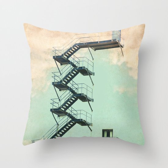 Stairway to the Clouds Throw Pillow