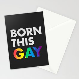BORN THIS GAY COLOR Stationery Cards