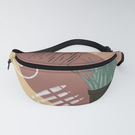 Grass Pot Funky Abstract Design Fanny Pack