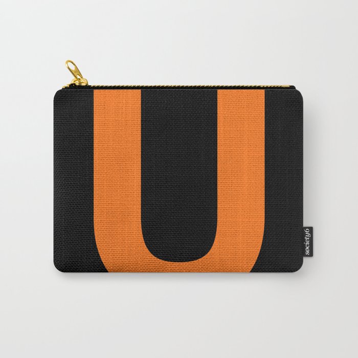 Letter U (Orange & Black) Carry-All Pouch