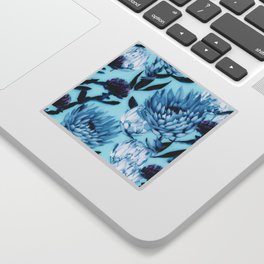 Blue Dreamy Florals - Proteas Sticker