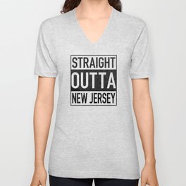 Straight Outta New Jersey V Neck T Shirt