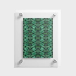 Liquid Light Series 68 ~ Blue & Green Abstract Fractal Pattern Floating Acrylic Print