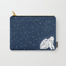 Polar Bear and Constellation Arctic Night Sky Stars Carry-All Pouch | Constellations, Stars, Child, Mother, Sky, Blue, Winter, January, Arctic, Baby 