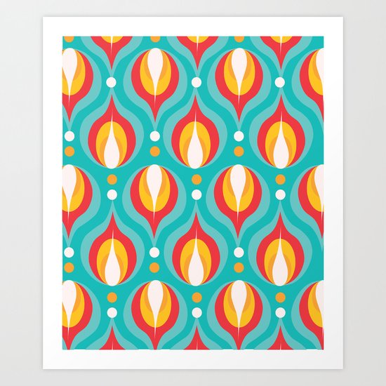Colorful Dewdrops Art Print